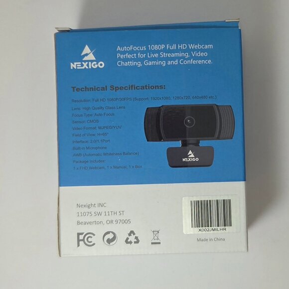 NWT - NexiGo AutoFocus 1080P Full HD Webcam with Microphone - Picture 6 of 8